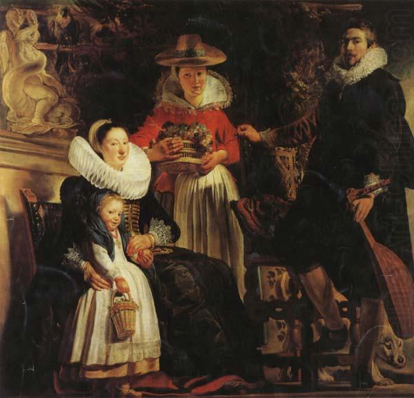 Jacob Jordaens The Artist and His Family in a Garden china oil painting image